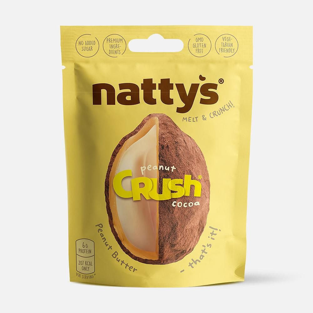 Изображение товара Драже Nattys Crush Peanut c арахисом, в арахисовой пасте и какао, 35 г