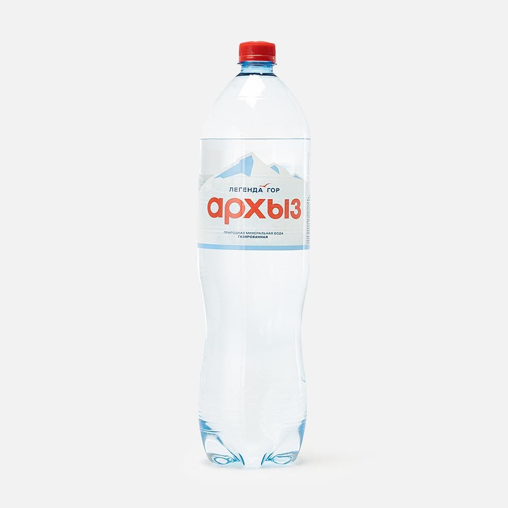 Изображение товара Минеральная вода Легенда гор Архыз, с газом, 1,5 л