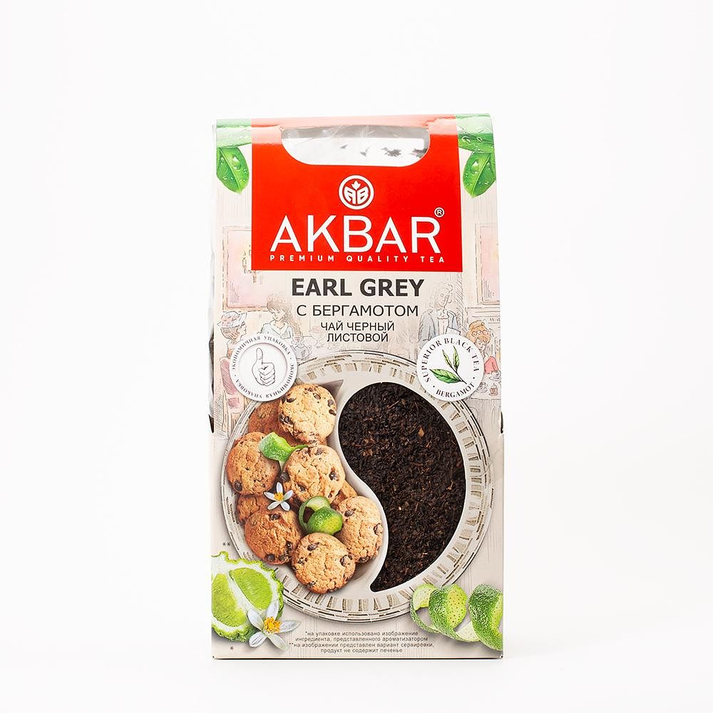 Изображение товара Чёрный чай Akbar Earl Grey, с бергамотом, байховый, листовой, 500 г