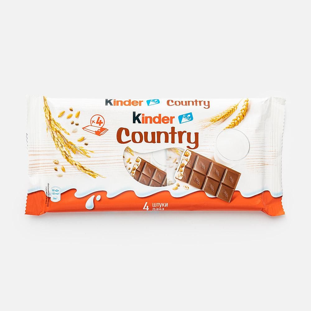 Изображение товара Шоколад Kinder Country с молочной начинкой, со злаками, 94 г