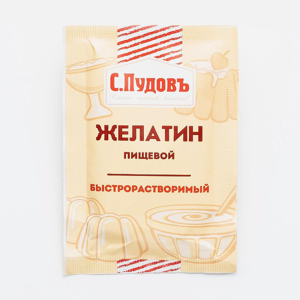 Изображение товара Желатин С.Пудовъ пищевой, быстрорастворимый, 10 г
