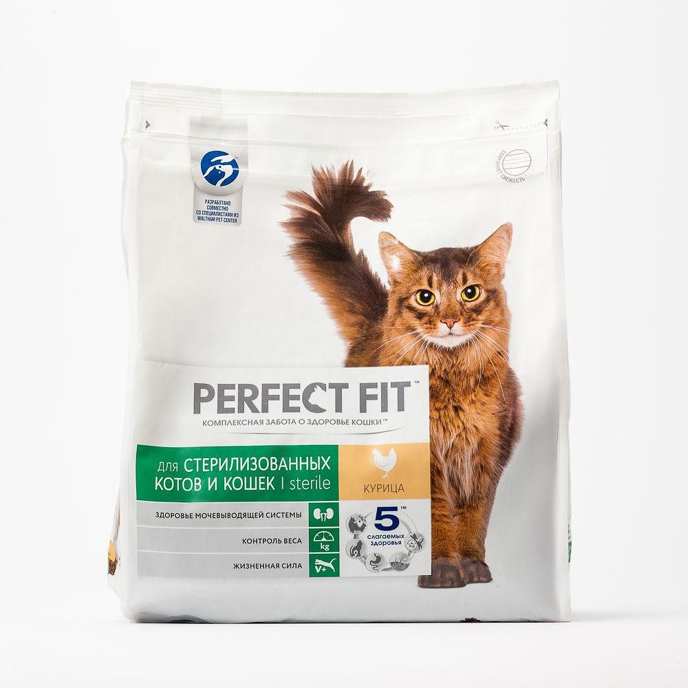 Изображение товара Сухой корм Perfect Fit, для стерилизованных кошек, с курицей, 1,2 кг