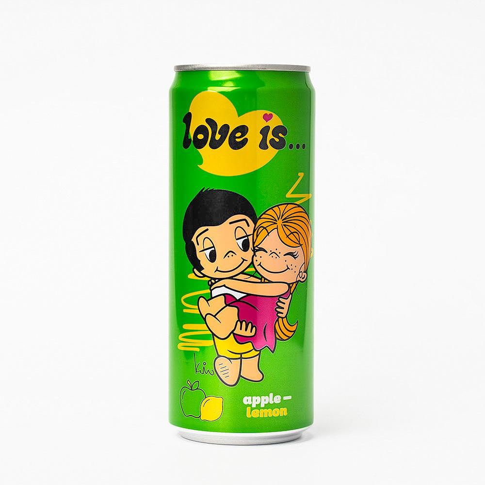 Изображение товара Напиток Love is, яблоко и лимон, 0,33 л