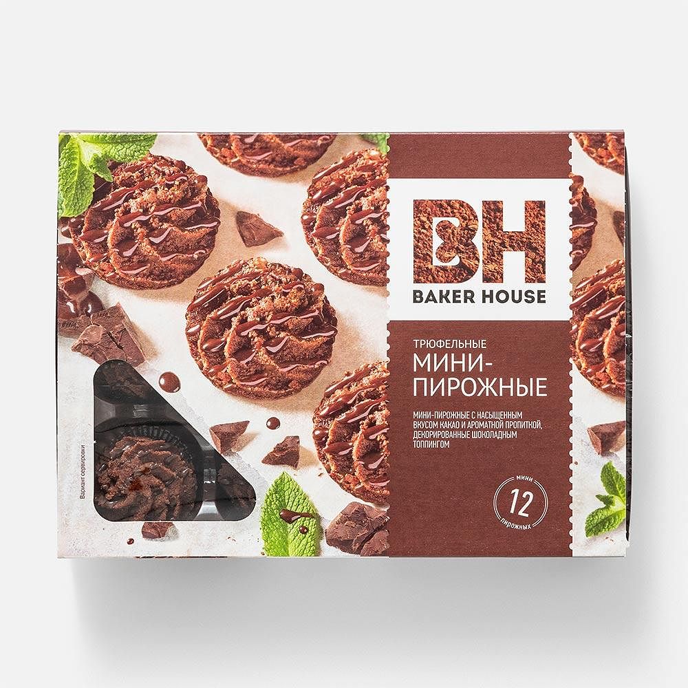 Изображение товара Мини-пирожные Baker House, трюфельные, 240 г
