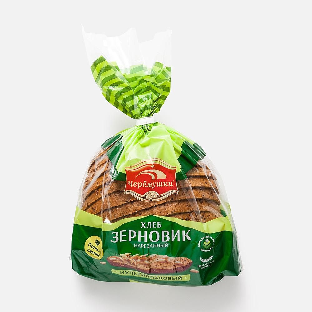 Изображение товара Ржано-пшеничный хлеб Черёмушки, Зерновик, мультизлаковый, нарезка, 460 г