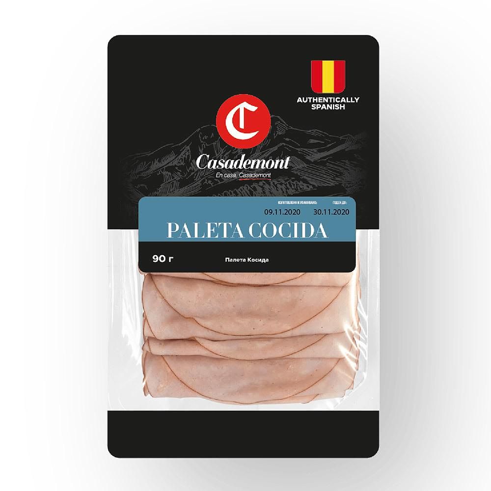 Изображение товара Ветчина Casademont Paleta Cocida, нарезка, 90 г
