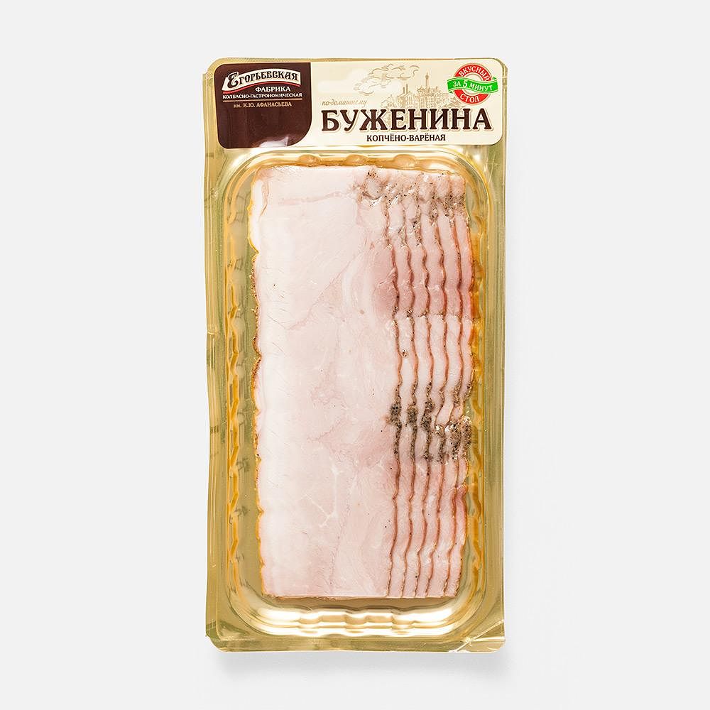 Изображение товара Буженина Егорьевская КГФ, По-домашнему, нарезка, 115 г