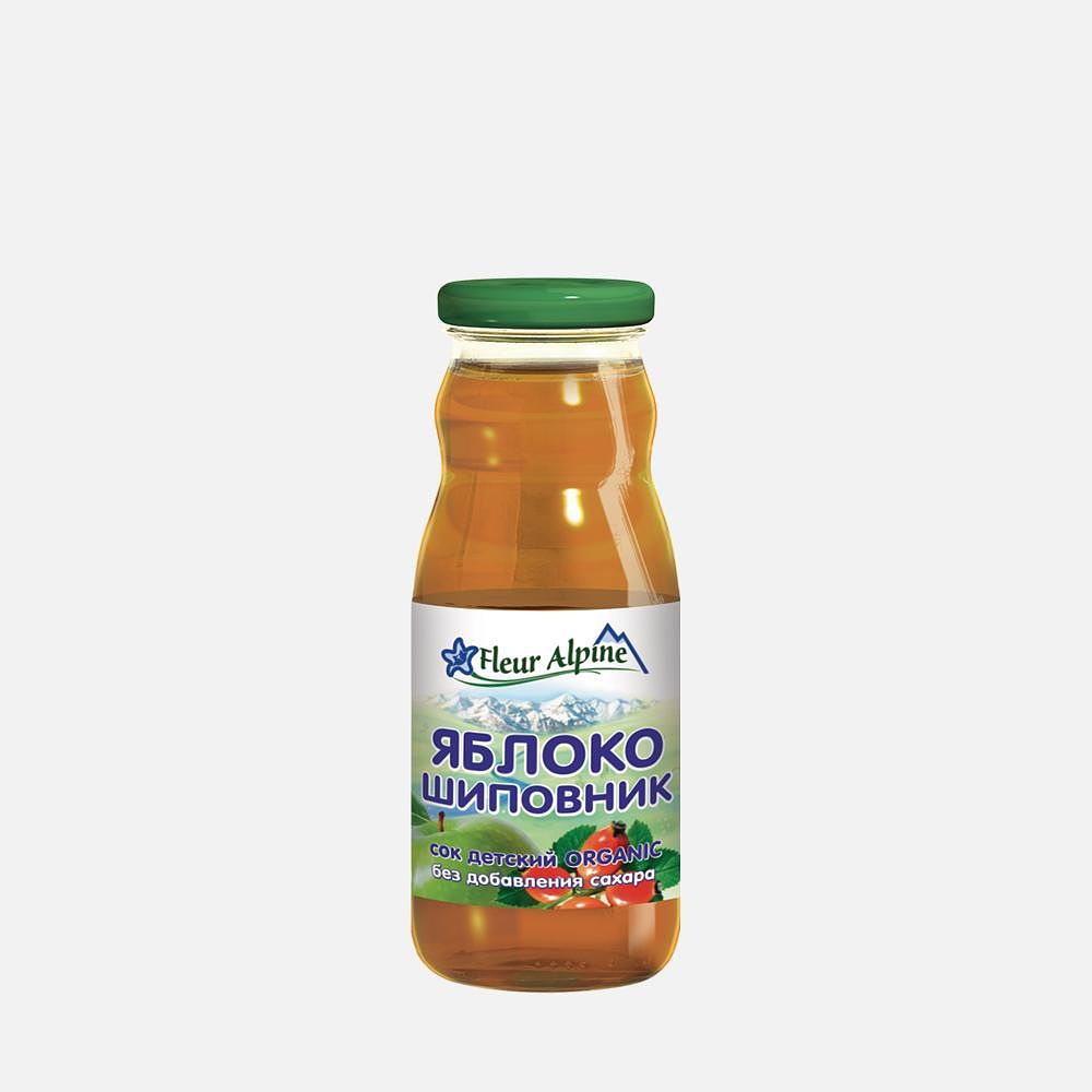 Изображение товара Яблочно-шиповниковый сок Fleur Alpine, с 5 месяцев, 0,2 л