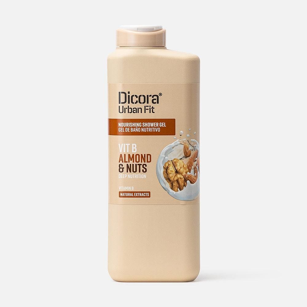 Изображение товара Из Испании: Гель для душа Dicora Urban Fit, миндаль и орехи, с витамином B, 400 мл