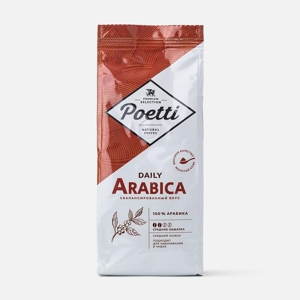 Изображение товара Молотый кофе Poetti Daily, Arabica, 250 г