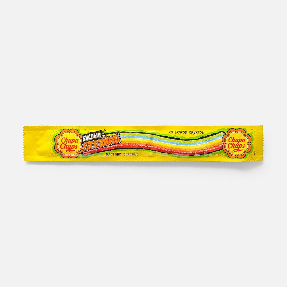 Изображение товара Жевательный мармелад Chupa Chups, Страйпс, фрукты, 10 г