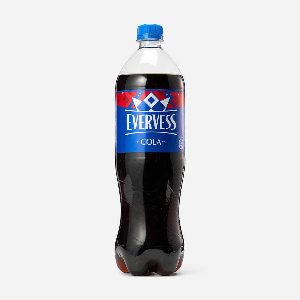 Изображение товара Кола Evervess с газом 1 л освежающий напиток насыщенный вкус карамели ванили корицы