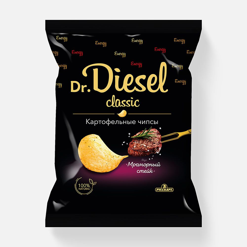 Изображение товара Чипсы Dr. Diesel, мраморный стейк, 120 г