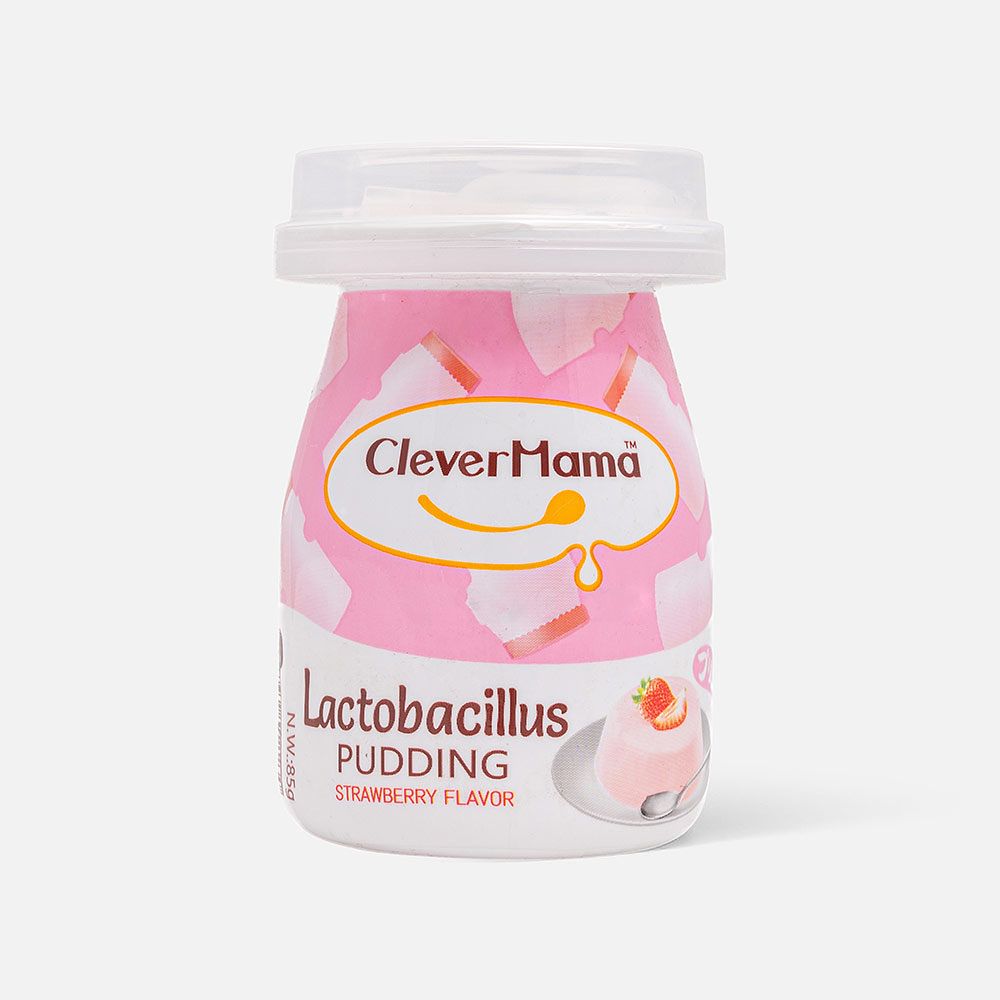 Изображение товара Пудинг Clever Mama, с лактобактериями, со вкусом клубники, 85 г