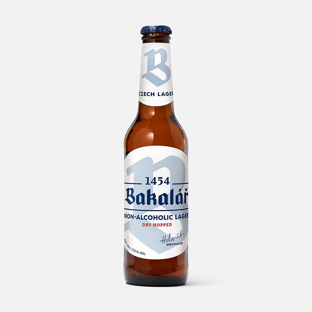 Изображение товара Безалкогольное светлое пиво Bakalář, фильтрованное, 0,33 л