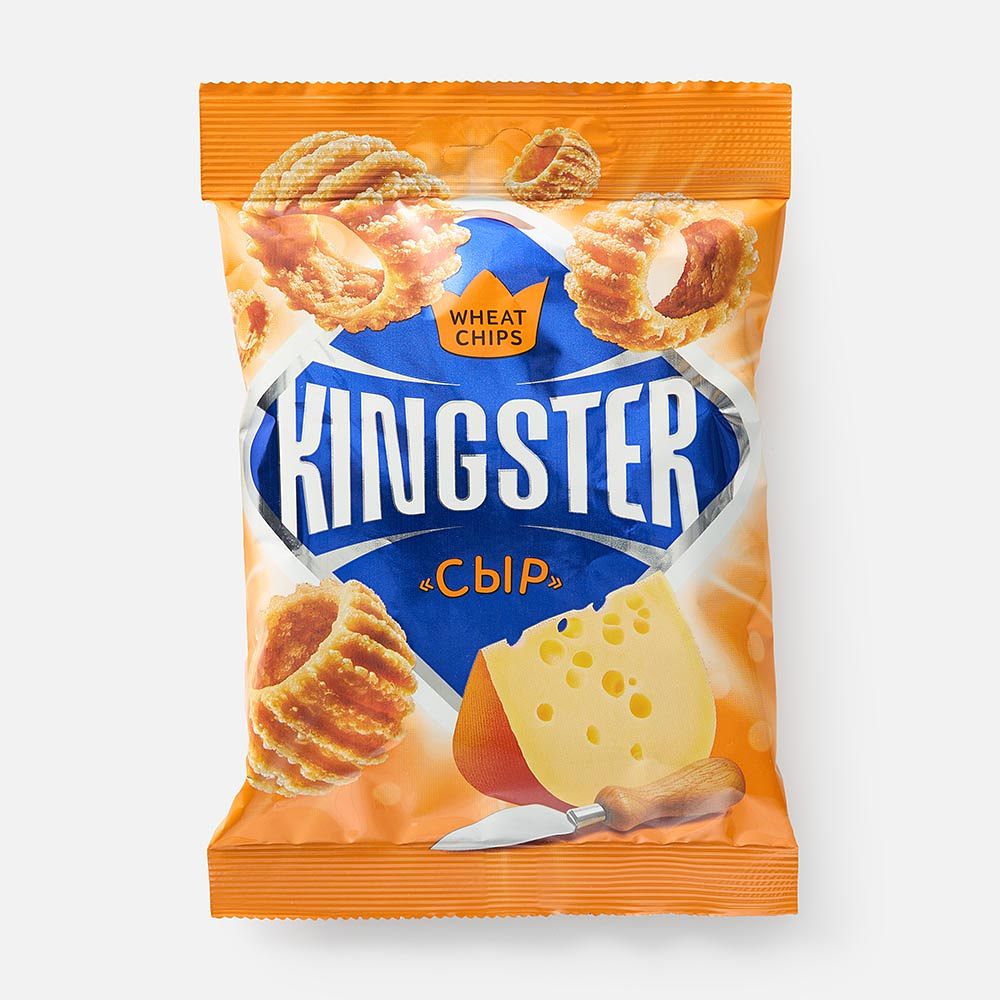 Изображение товара Пшеничные чипсы Kingster, сыр, 55 г