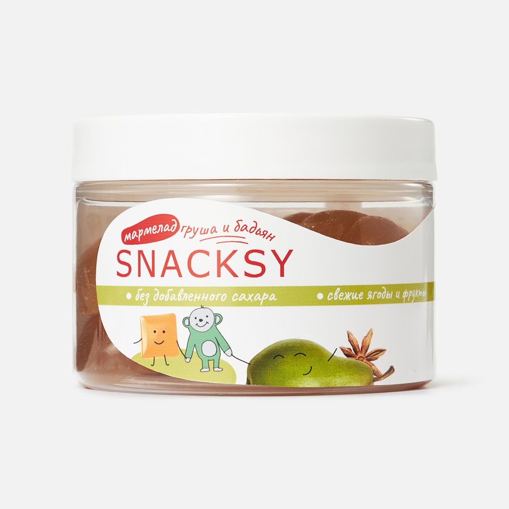 Изображение товара Мармелад Snacksy, груша и бадьян, 80 г