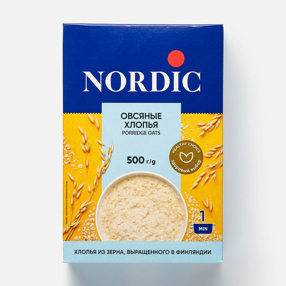 Изображение товара Хлопья Nordic овсяные, 500 г