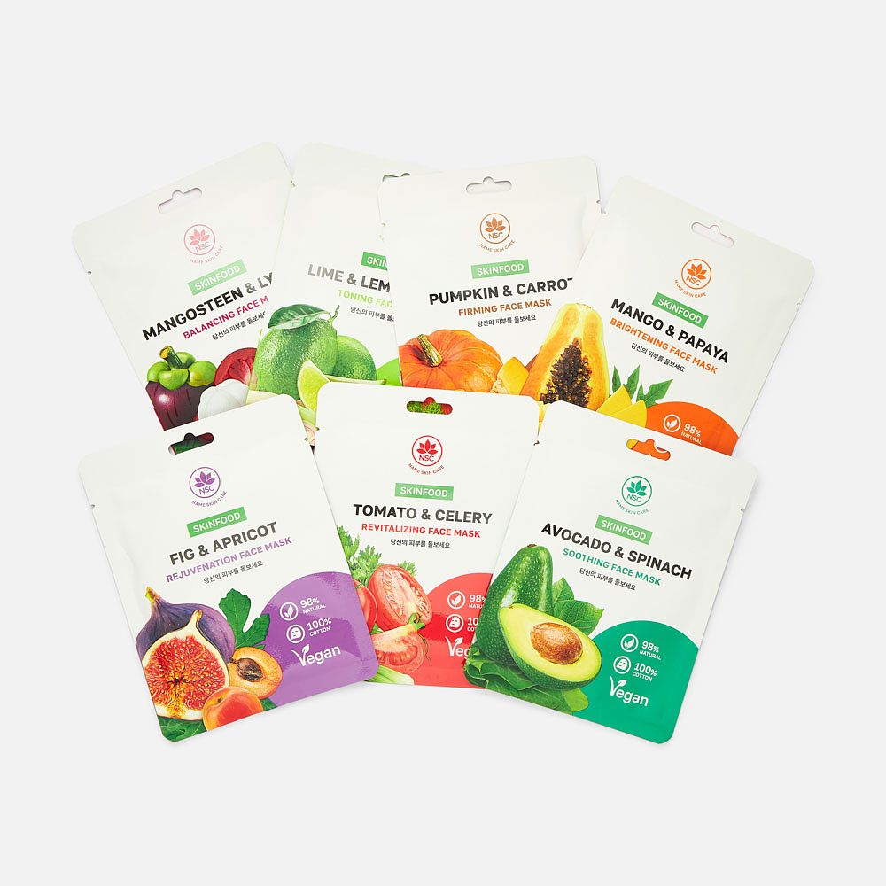 Изображение товара Набор тканевых масок для лица Name Skin Care ассорти 21 шт. 3 7шт, 1 шт.