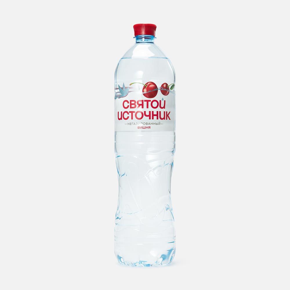 Изображение товара Вода Святой Источник, вишня, без газа, 1,5 л