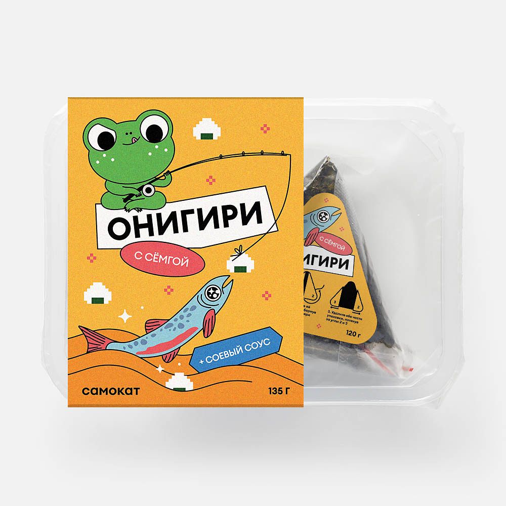 Изображение товара Онигири Самокат, с сёмгой, 135 г