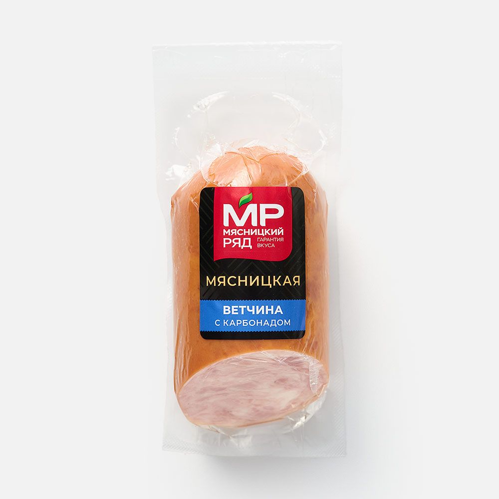 Изображение товара Ветчина Мясницкий ряд, Мясницкая, с карбонадом, 350 г