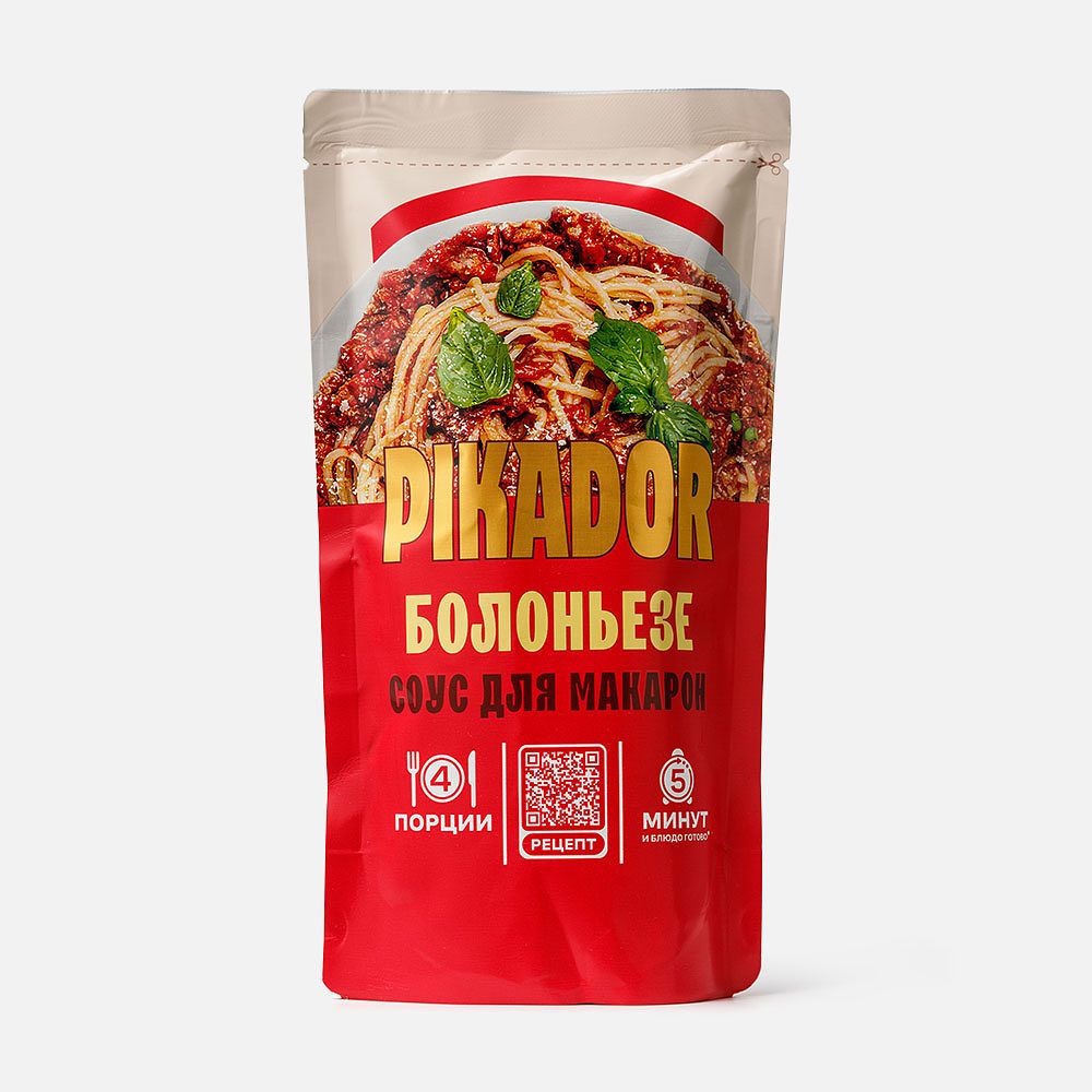 Изображение товара Томатный соус Pikador, Болоньезе, для макарон, 200 г