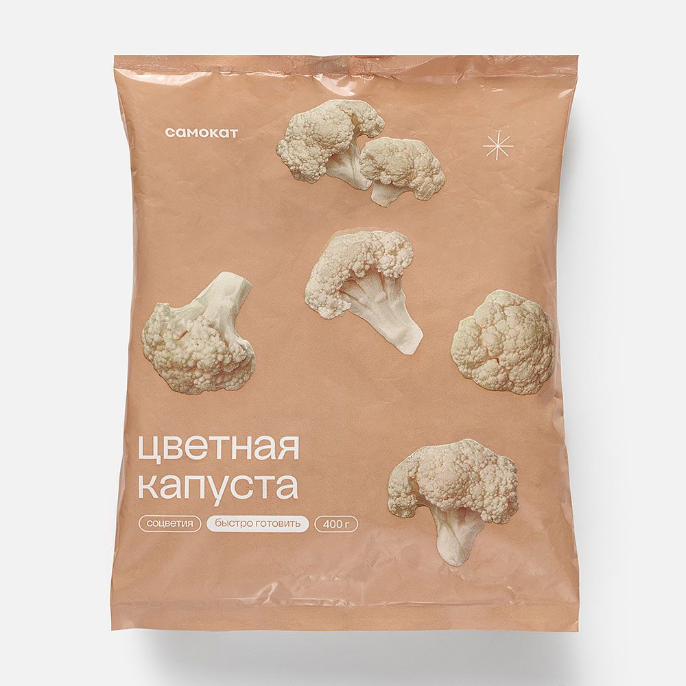 Изображение товара Цветная капуста Самокат, заморозка, 400 г