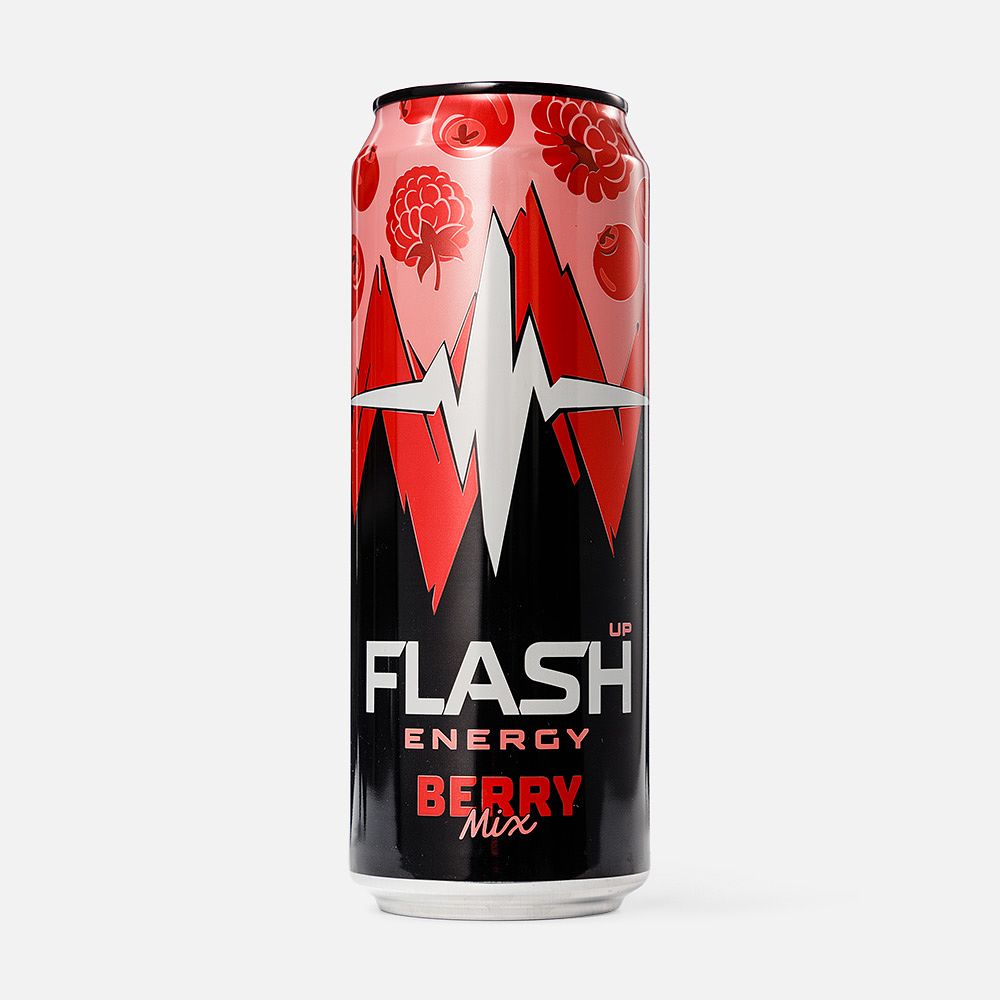 Изображение товара Энергетик Flash Up Energy Ягодный микс 0,45 л - бодрящий безалкогольный напиток