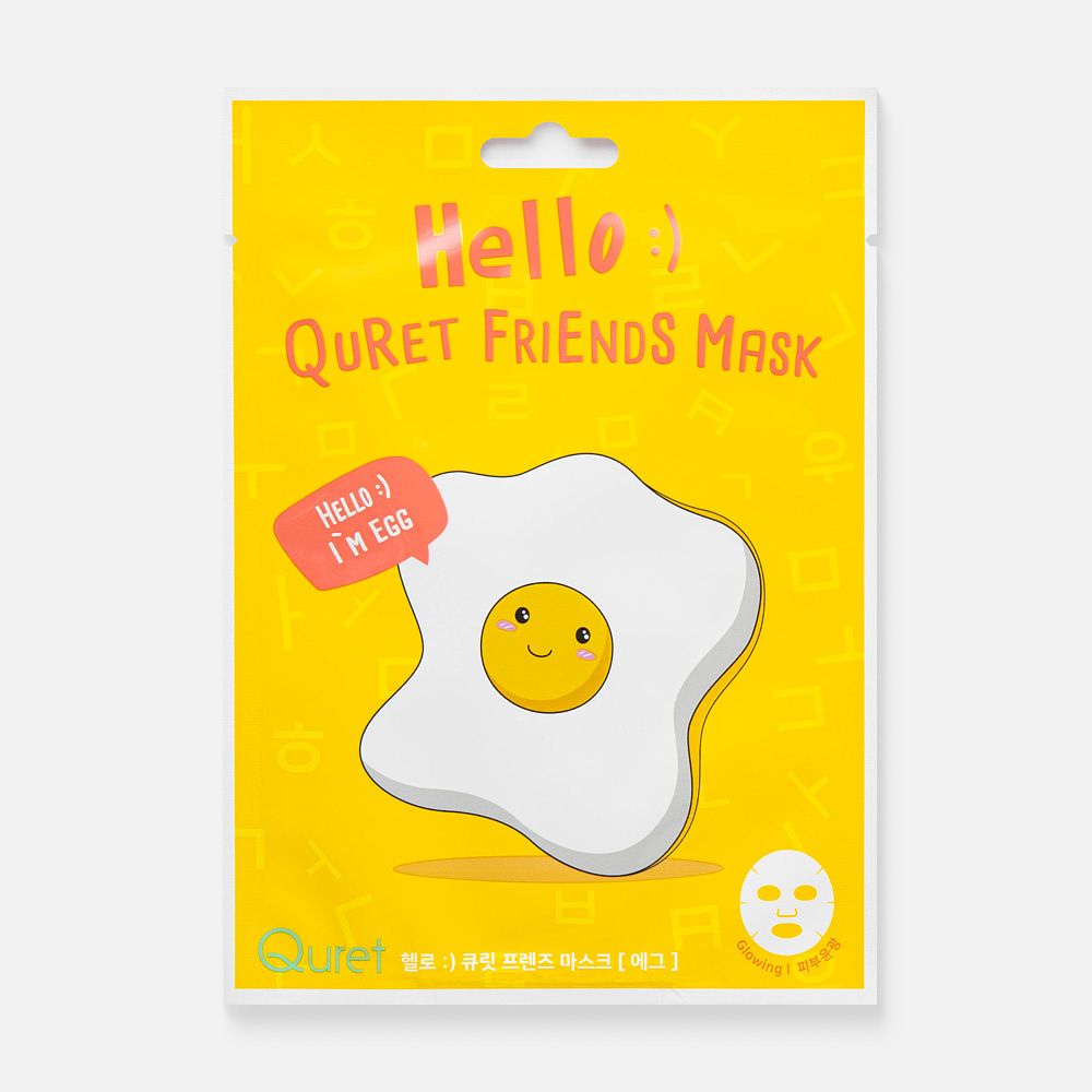 Изображение товара Из Кореи: Маска для лица Quret, Hello, яичная, 25 г