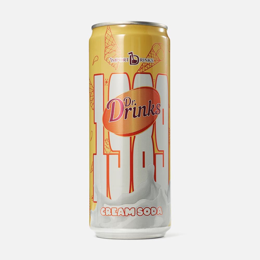 Изображение товара Лимонад Dr. Drinks, крем-сода, с газом, 0,33 л