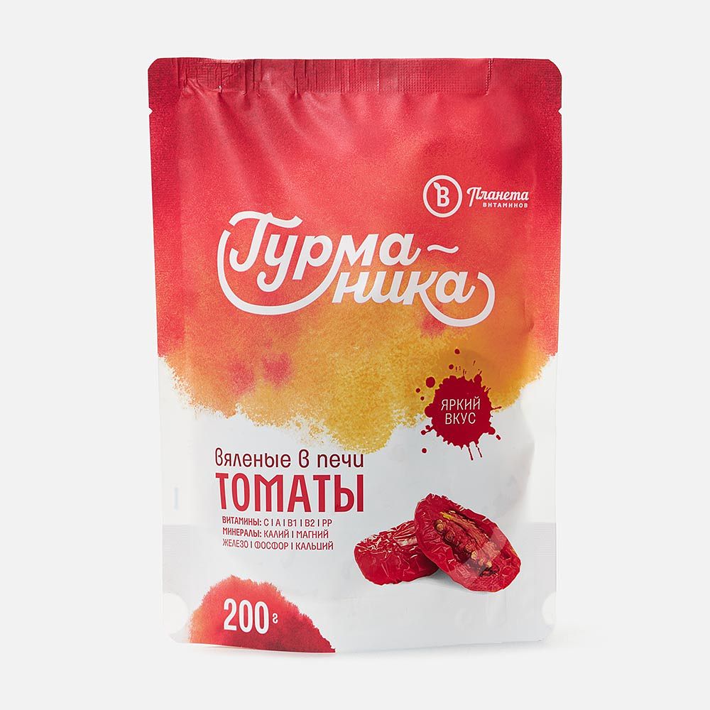 Изображение товара Вяленые томаты Планета Витаминов Гурманика, в печи, дольки, заморозка, 200 г