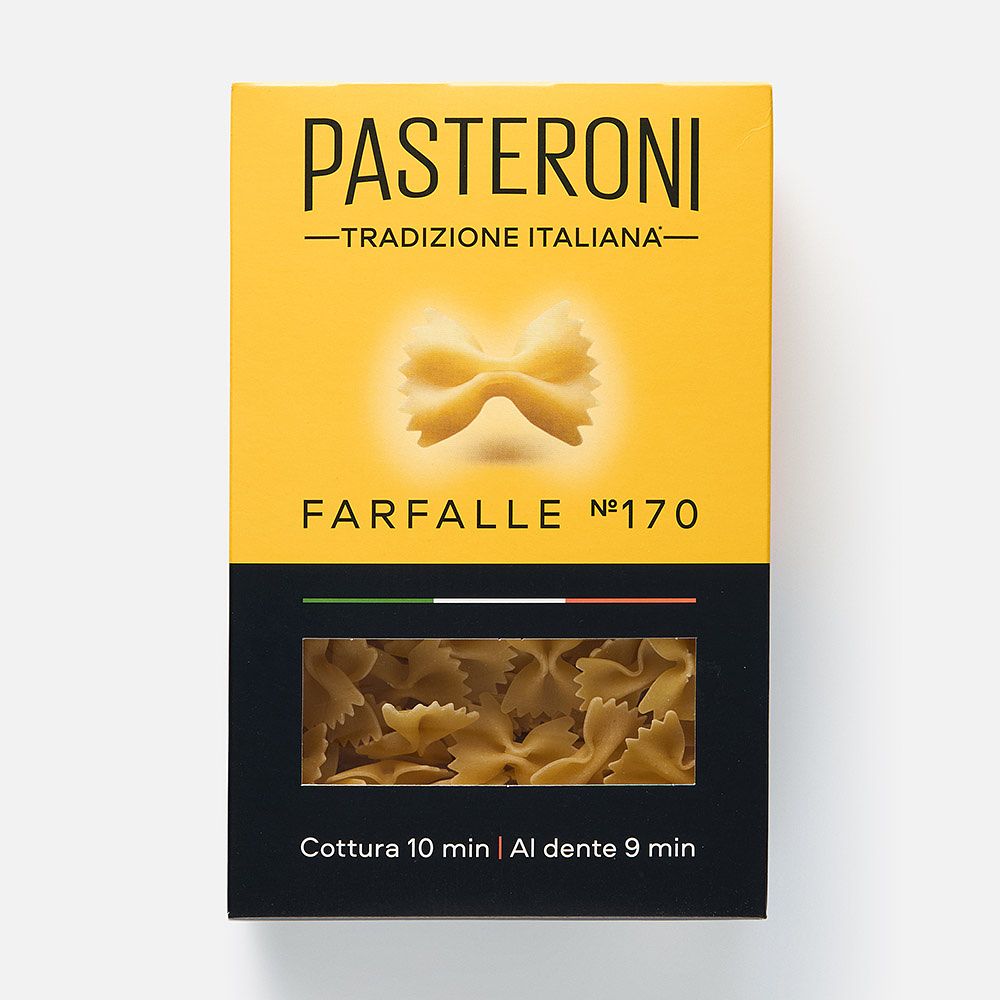 Изображение товара Макароны Pasteroni, фарфалле, № 170, 400 г