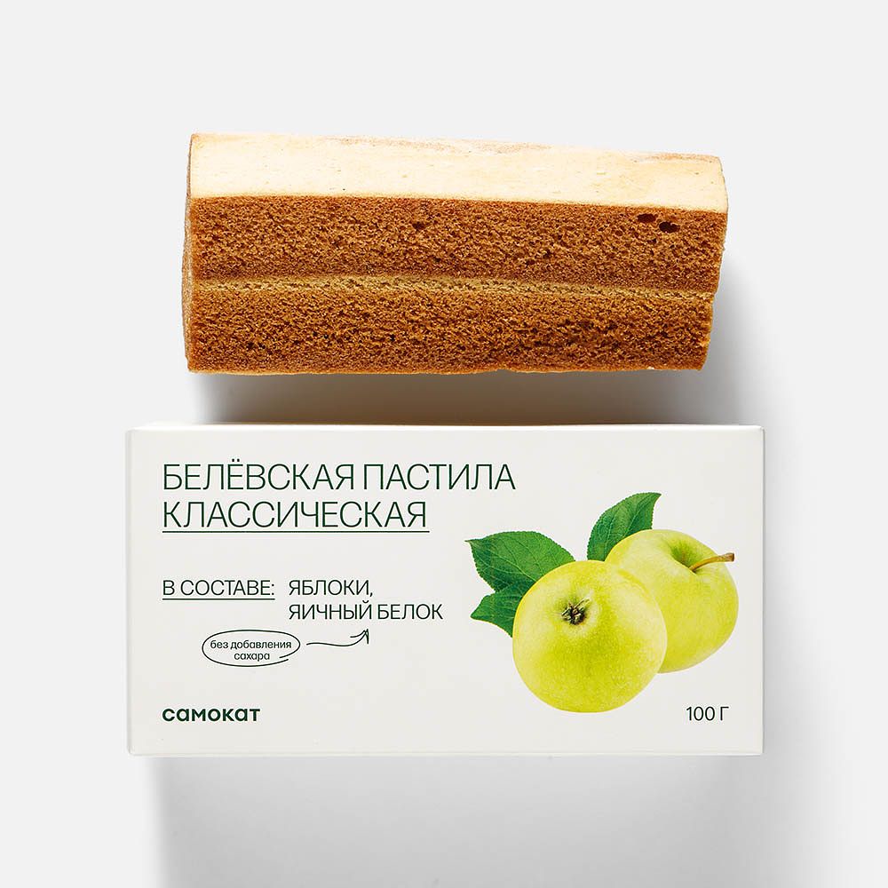 Изображение товара Пастила Самокат, Белёвская, без сахара, 100 г