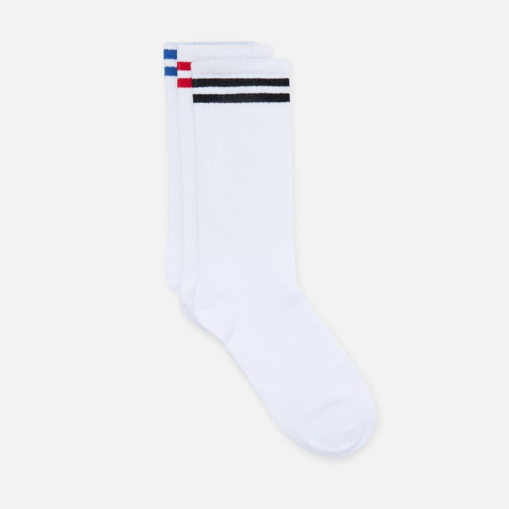 Изображение товара Женские носки Cotton & Quality, белые, с полосками, 36-39, 3 пары