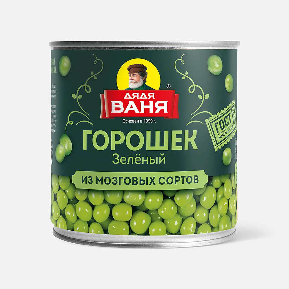 Изображение товара Зелёный горошек Дядя Ваня, 400 г