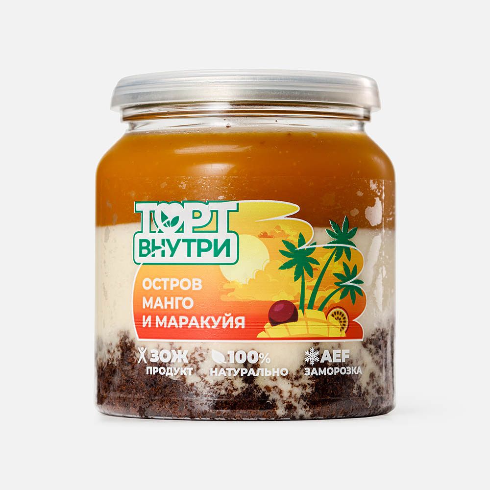 Изображение товара Пирожное Остров Манго и маракуйя Торт внутри, заморозка, 150 г