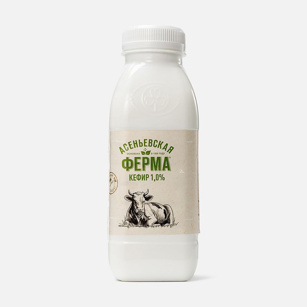 Изображение товара Кефир Асеньевская ферма, 1%, 330 г