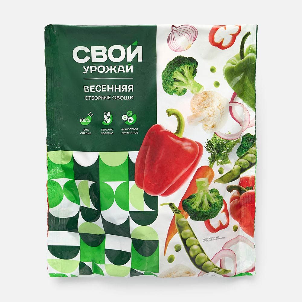 Изображение товара Овощная смесь Свой урожай, Весенняя, заморозка, 400 г