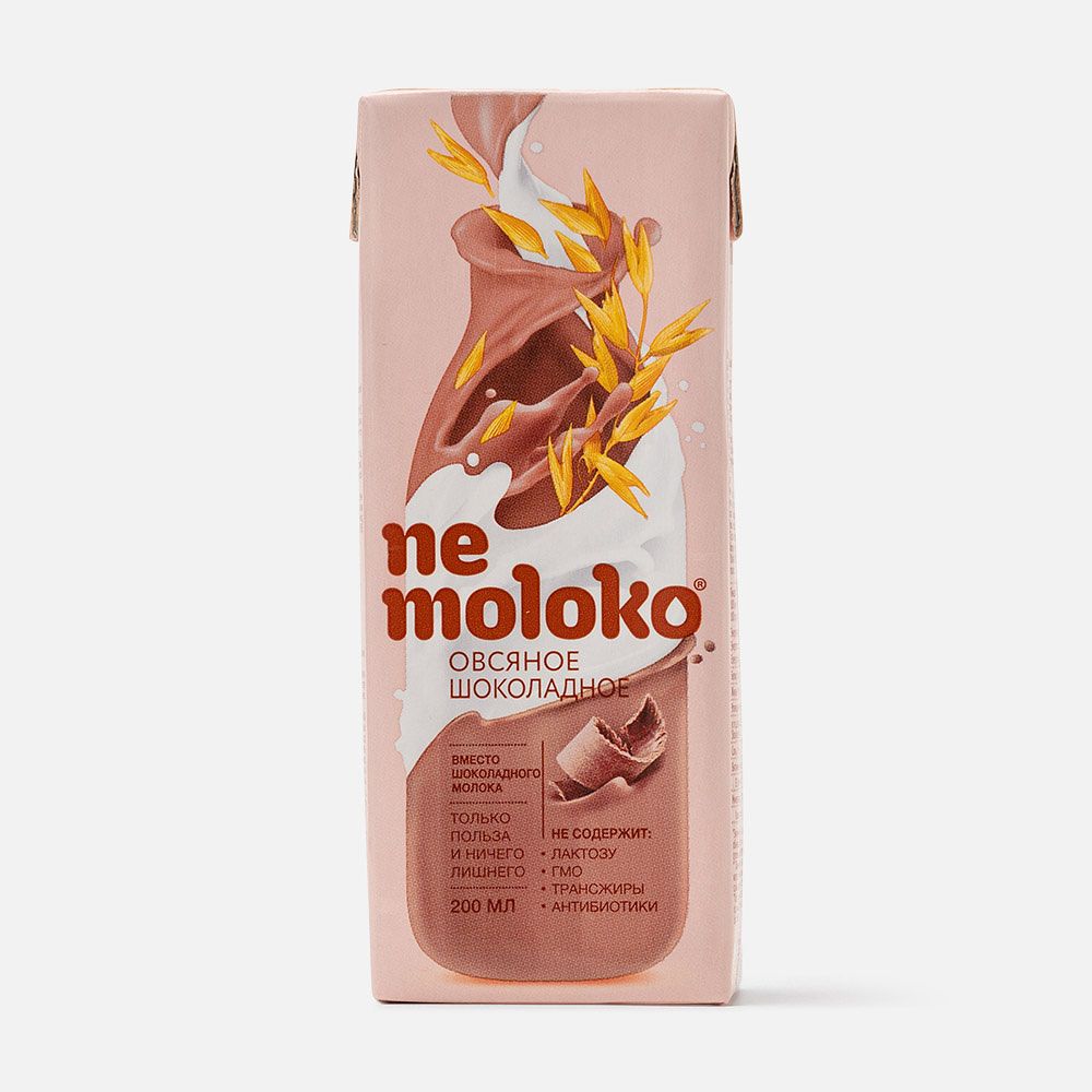 Изображение товара Растительный напиток Nemoloko, овсяный, шоколадный, 0,2 л