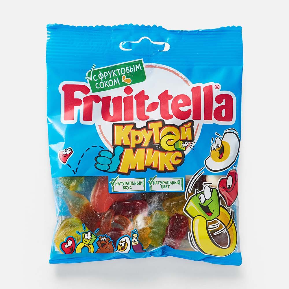 Изображение товара Жевательный мармелад Fruittella, с фруктовым соком, крутой микс, 70 г