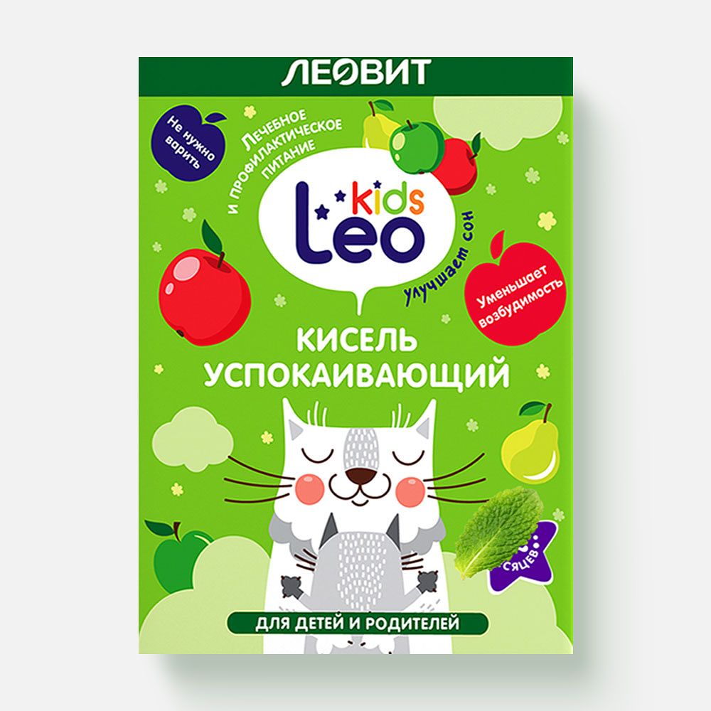 Изображение товара Кисель Леовит Leo Kids, с 1 года, успокаивающий, 5x12 г