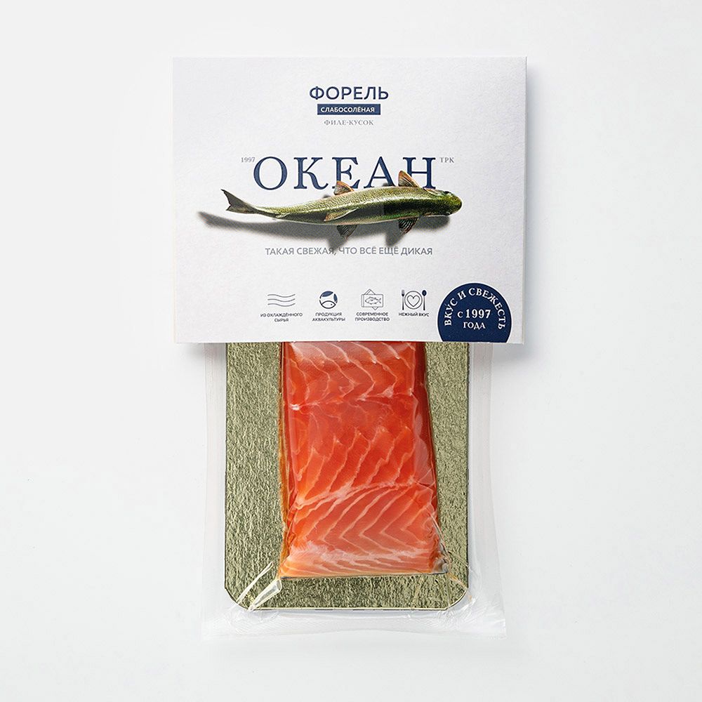 Изображение товара Филе радужной форели Океан, слабосолёное, 150 г