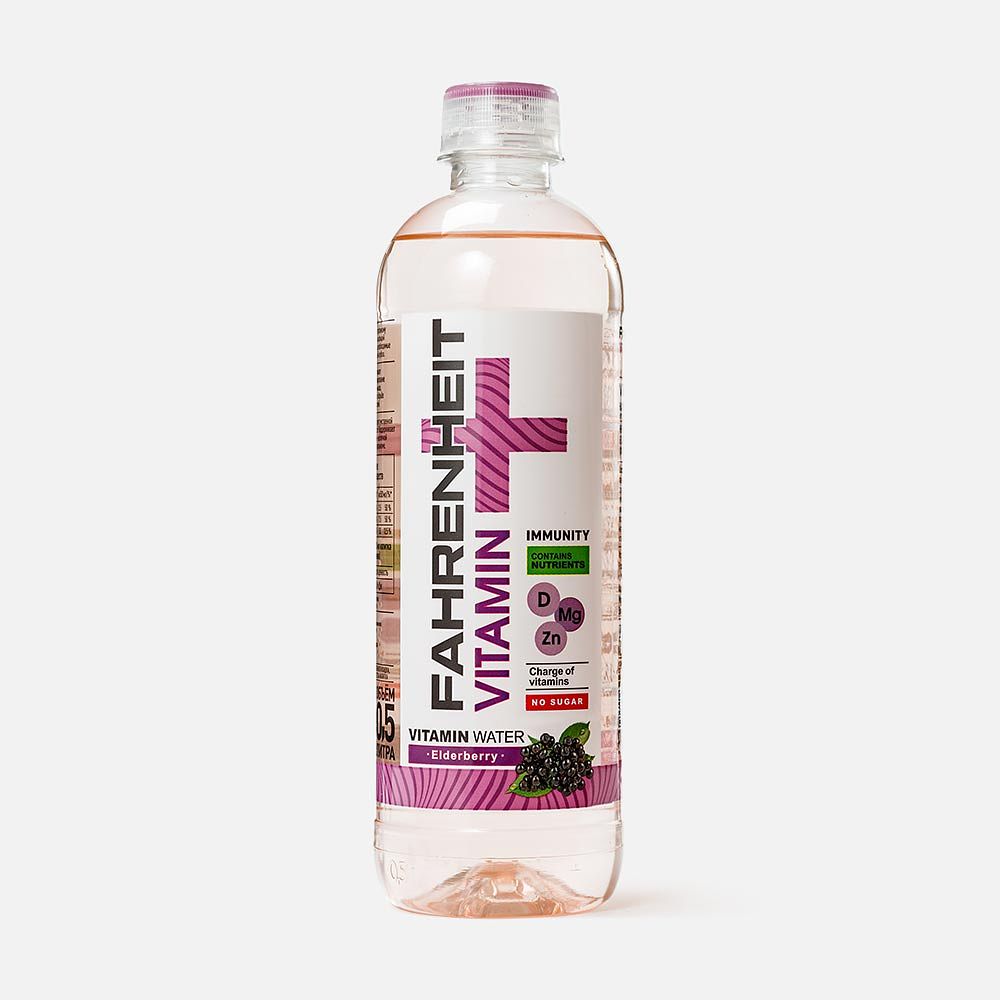 Изображение товара Напиток Fahrenheit Vitamin+, с соком, бузина, без газа, 0,5 л