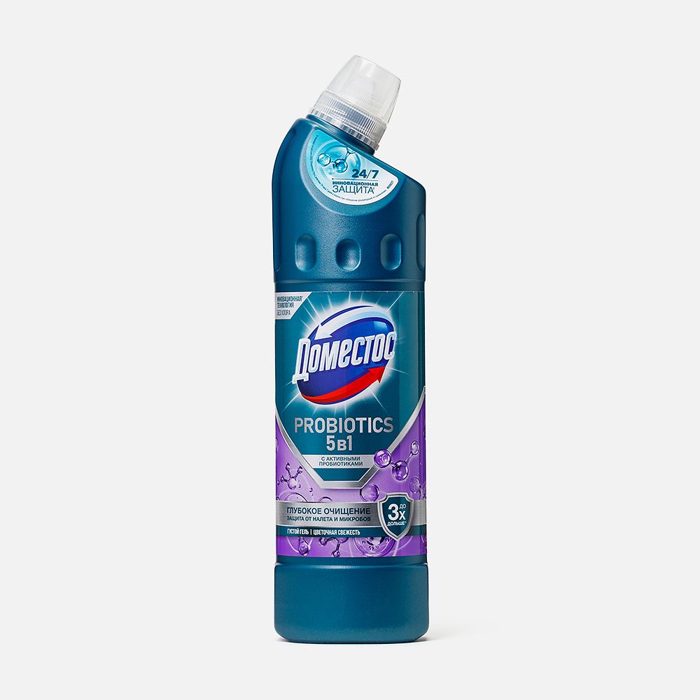 Изображение товара Чистящее средство Domestos, Цветочная свежесть, с активными пробиотиками, 750 мл