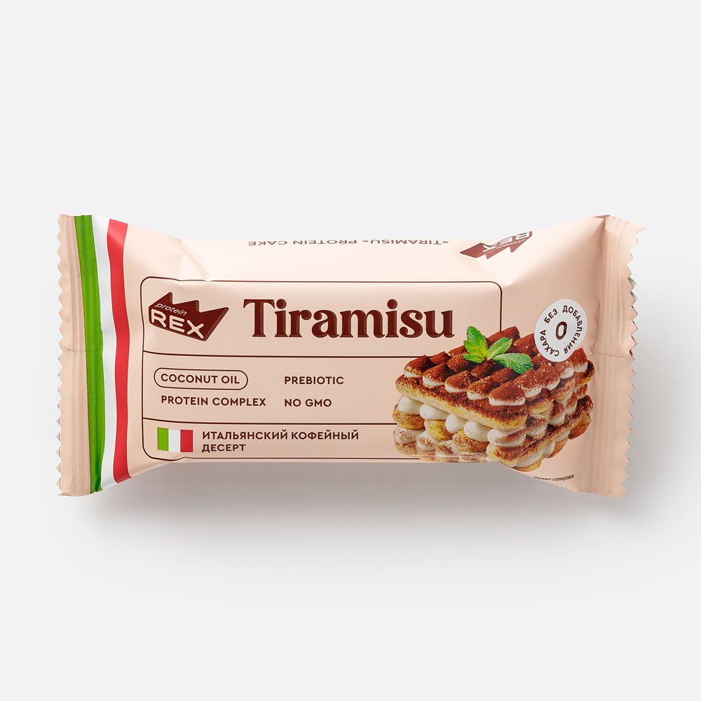 Изображение товара Протеиновое пирожное ProteinRex, без сахара, Тирамису, 40 г
