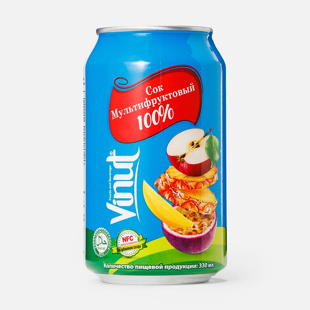 Изображение товара Мультифруктовый сок Vinut, 0,33 л