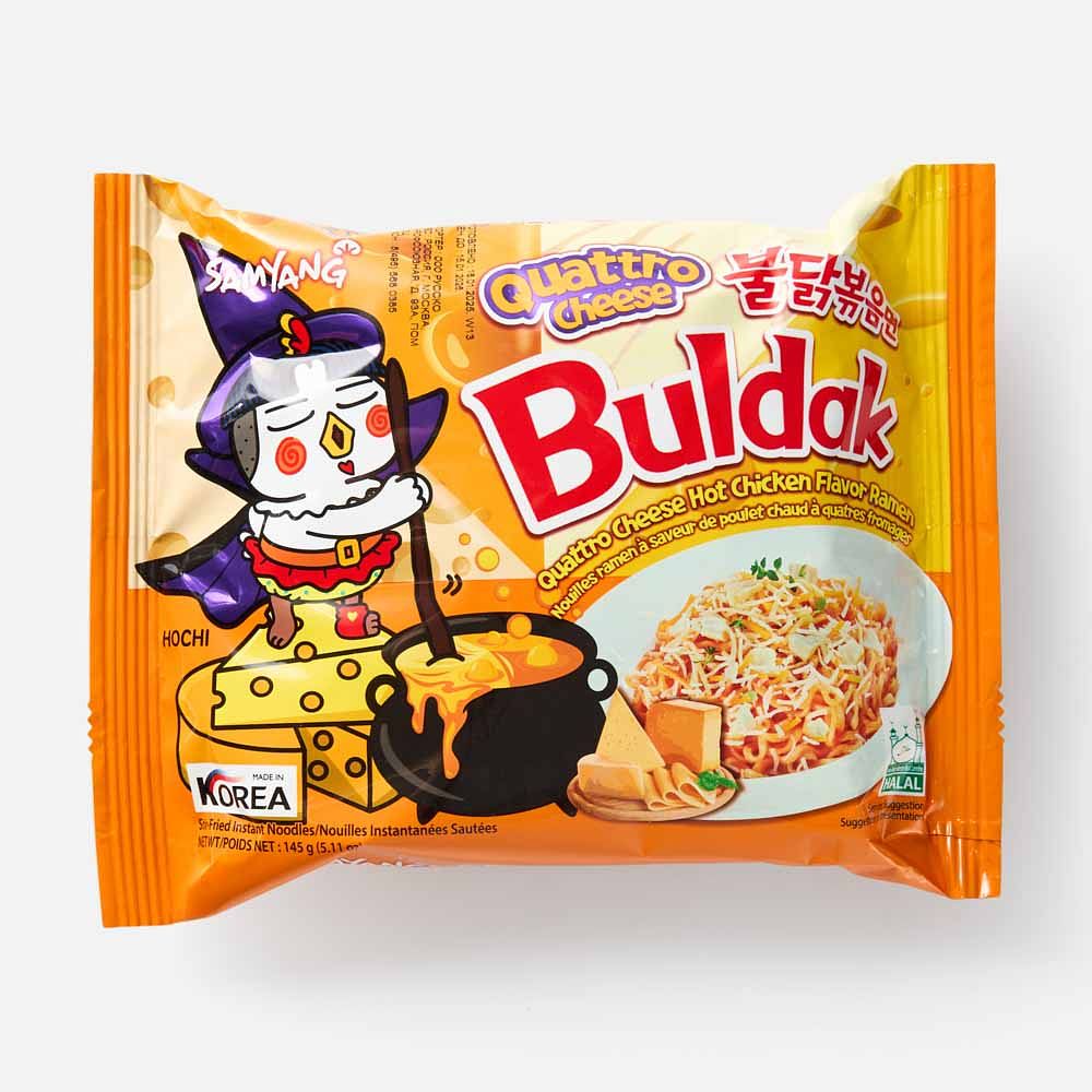 Изображение товара Лапша Samyang Buldak, Hot Chicken Quattro Cheese, курица и 4 сыра, быстрого приготовления, 145 г