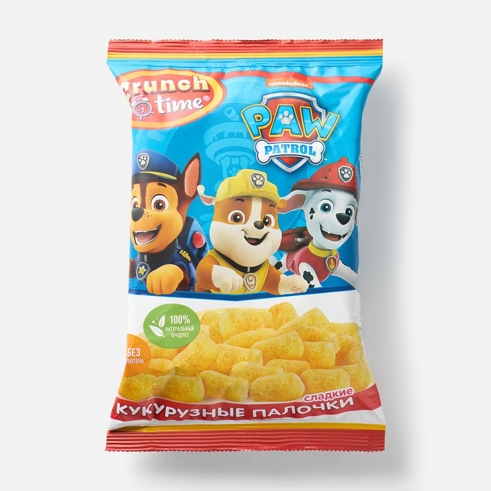 Изображение товара Кукурузные палочки Crunch Time, Paw Patrol, сладкие, 75 г