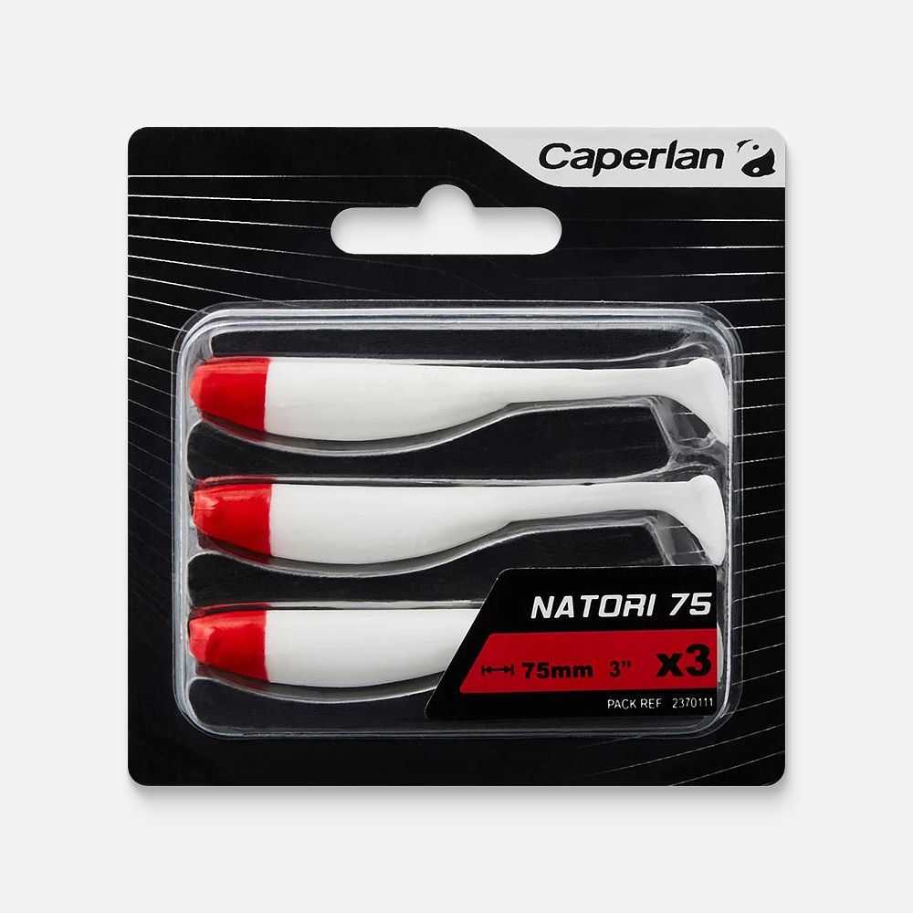 Изображение товара Силиконовая приманка Decathlon Natori 75 X3 Red Head X3, .
